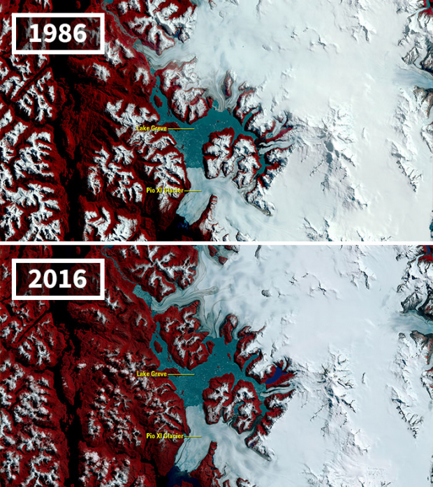 As glaciers melt away worldwide, one defies trend