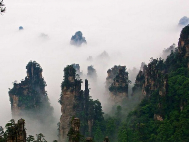 Tianzi Mountain Nature Reserve in Wulingyuan, China
