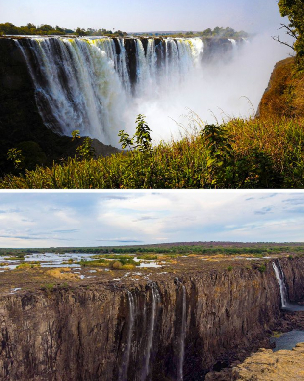 Just take a look at these comparison pictures of Victoria Falls!